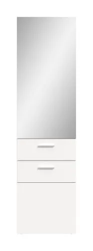 Garderobenpaneel Vaga | mit Spiegel | weiß