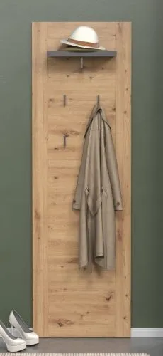 Garderobenpaneel Wandgarderobe Follow | Artisan Eiche / Matera grau