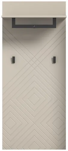 Garderobenpaneel | Wandgarderobe Notes | beige matt/sandfarben