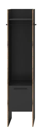 Garderobenschrank Bueno | Basalt / Nox Oak | 42 x 189 x 37 cm