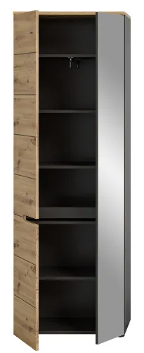 Garderobenschrank Canu | grau / Artisan Eiche