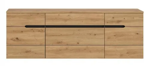 Garderobenschrank Canu hängend | Basalt grau / Artisan Eiche