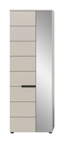 Garderobenschrank Canu | Kaschmir / Basalt grau