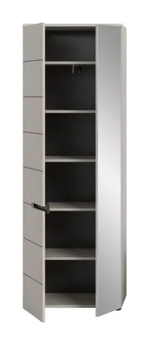 Garderobenschrank Canu | Kaschmir / Basalt grau