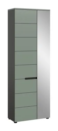Garderobenschrank Canu | Smoke Green / Basalt grau