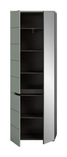 Garderobenschrank Canu | Smoke Green / Basalt grau