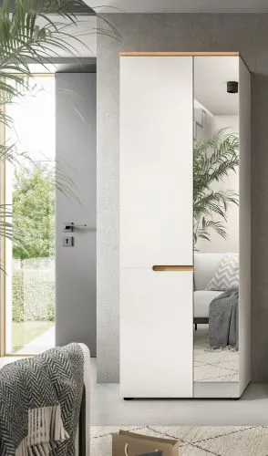 Garderobenschrank Canu | Weiß / Artisan Eiche