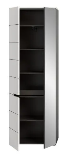Garderobenschrank Canu | Weiß / Basalt grau