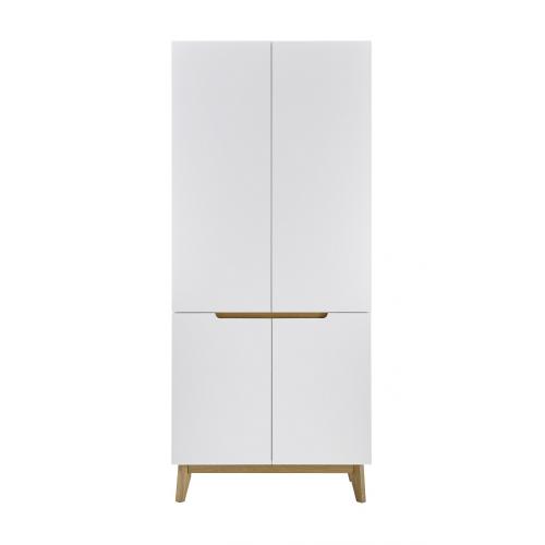 Garderobenschrank Cervo | weiß matt / Asteiche massiv