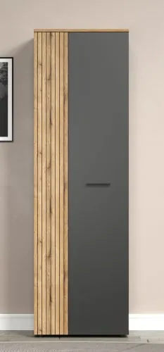 Garderobenschrank Esteban | Anthrazit / Coast Evoke Oak