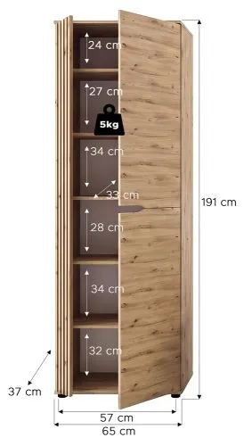 Garderobenschrank Keno | Artisan Eiche