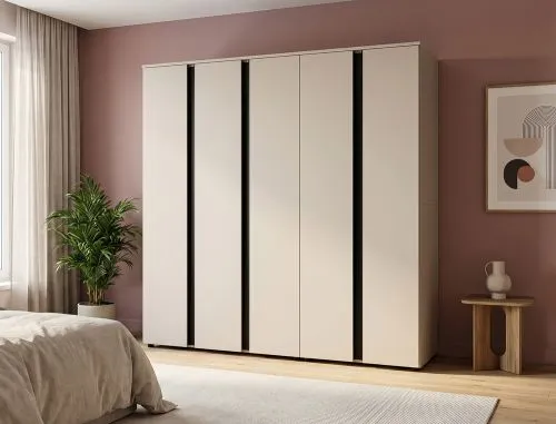 Garderobenschrank Kleiderschrank Amara | Kaschmir | 2-teilig