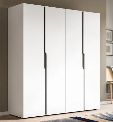 Garderobenschrank Kleiderschrank Anga | 2-teilig | weiß