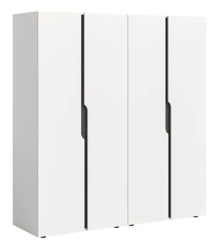 Garderobenschrank Kleiderschrank Anga | 2-teilig | weiß