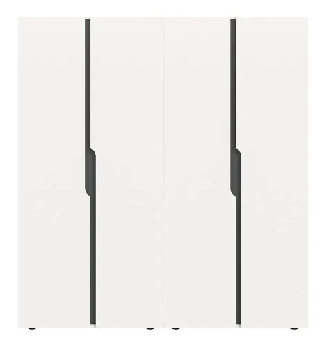 Garderobenschrank Kleiderschrank Anga | 2-teilig | weiß