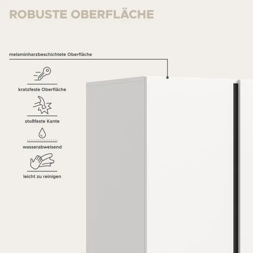 Garderobenschrank Kleiderschrank Anga | 2-teilig | weiß