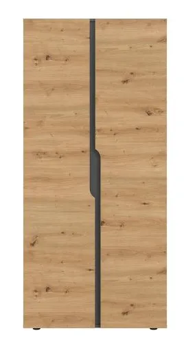 Garderobenschrank Kleiderschrank Anga | 2-türig | Anthrazit / Artisan Eiche