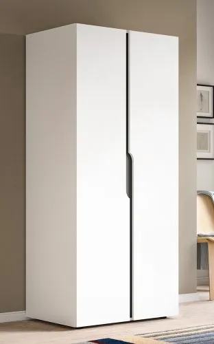 Garderobenschrank Kleiderschrank Anga | 2-türig | weiß