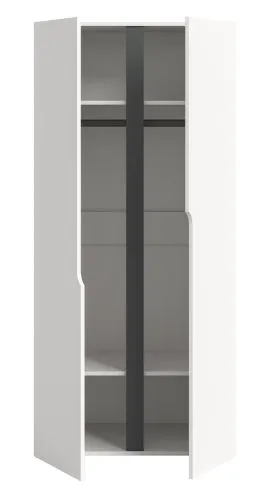 Garderobenschrank Kleiderschrank Anga | 2-türig | weiß