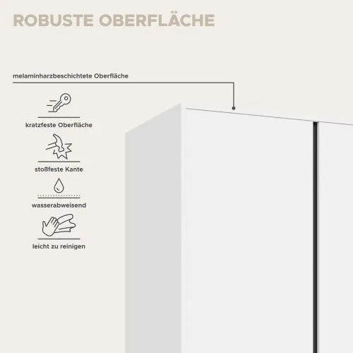 Garderobenschrank Kleiderschrank Falun | 6-türig | weiß