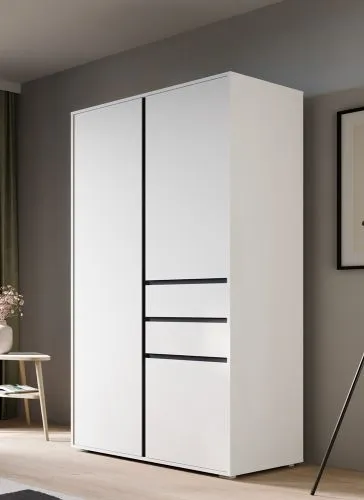 Garderobenschrank Kleiderschrank Falun | weiß