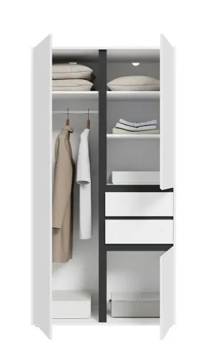 Garderobenschrank Kleiderschrank Falun | weiß