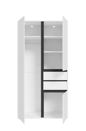 Garderobenschrank Kleiderschrank Falun | weiß