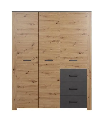 Garderobenschrank Kleiderschrank Follow | Artisan Eiche / Matera grau