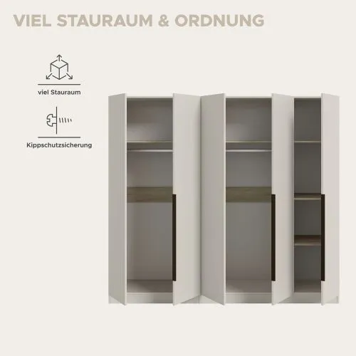 Garderobenschrank Kleiderschrank Kopenhagen | Kaschmir | 2-teilig