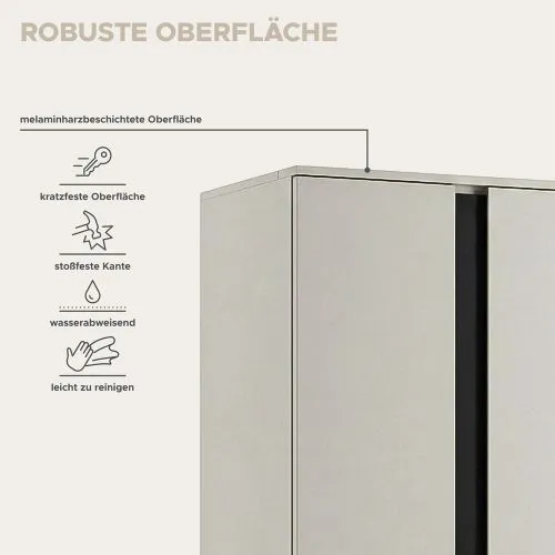 Garderobenschrank Kleiderschrank Set Amara | Kaschmir