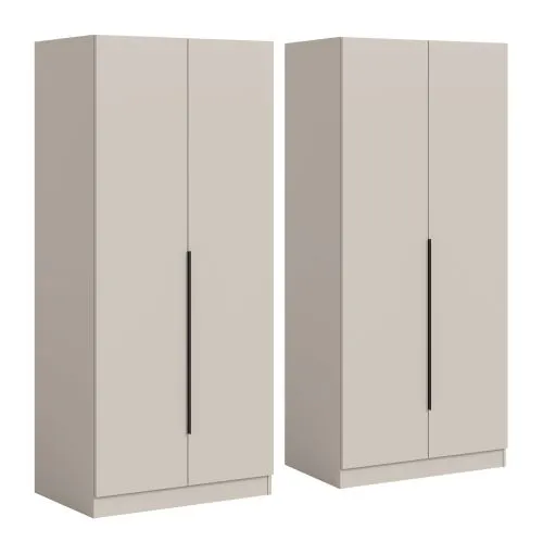 Garderobenschrank Kleiderschrank Set Kopenhagen | Kaschmir