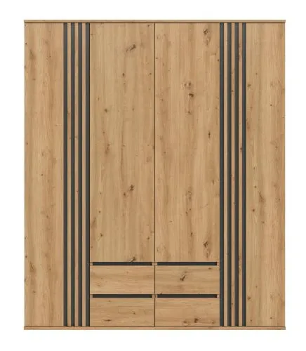 Garderobenschrank Kleiderschrank Tofta | 2-teilig | Artisan Eiche