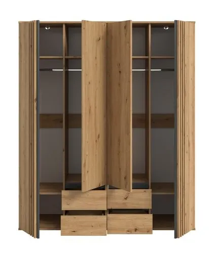 Garderobenschrank Kleiderschrank Tofta | 2-teilig | Artisan Eiche