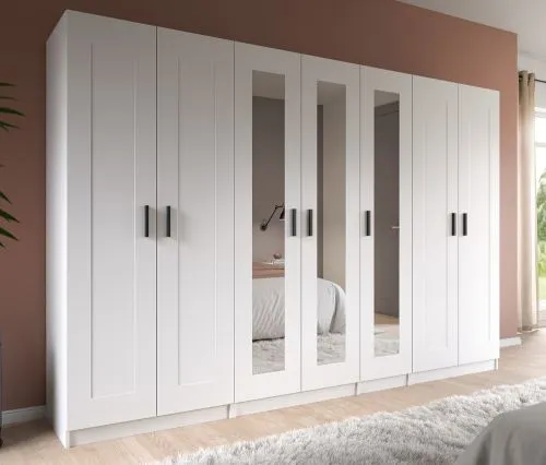 Garderobenschrank Kleiderschrank Visby 1 | 3-teilig | weiß