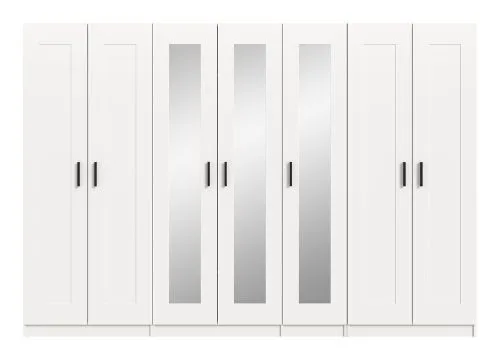 Garderobenschrank Kleiderschrank Visby 1 | 3-teilig | weiß