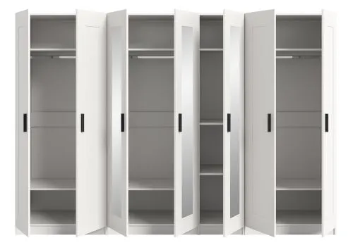 Garderobenschrank Kleiderschrank Visby 1 | 3-teilig | weiß