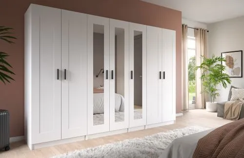 Garderobenschrank Kleiderschrank Visby 1 | 3-teilig | weiß