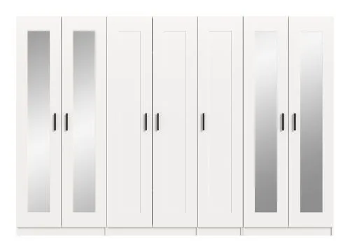 Garderobenschrank Kleiderschrank Visby 2 | 3-teilig | weiß