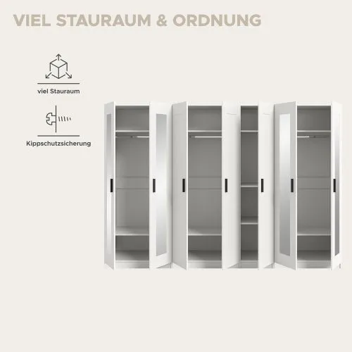 Garderobenschrank Kleiderschrank Visby 2 | 3-teilig | weiß
