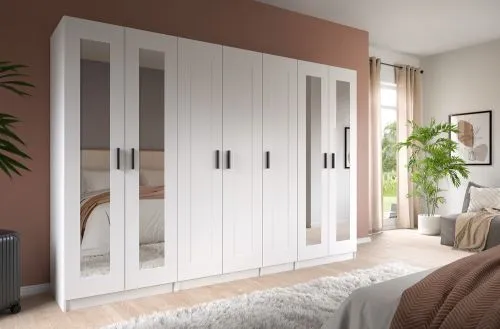 Garderobenschrank Kleiderschrank Visby 2 | 3-teilig | weiß