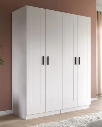 Garderobenschrank Kleiderschrank Visby | 2-teilig | weiß