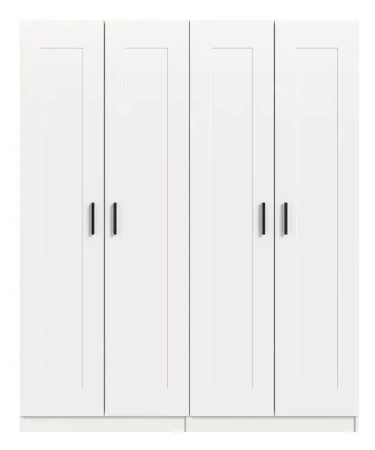 Garderobenschrank Kleiderschrank Visby | 2-teilig | weiß