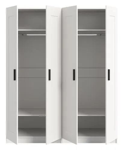 Garderobenschrank Kleiderschrank Visby | 2-teilig | weiß