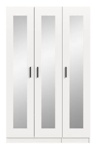 Garderobenschrank Kleiderschrank Visby | 3 Spiegeltüren | weiß
