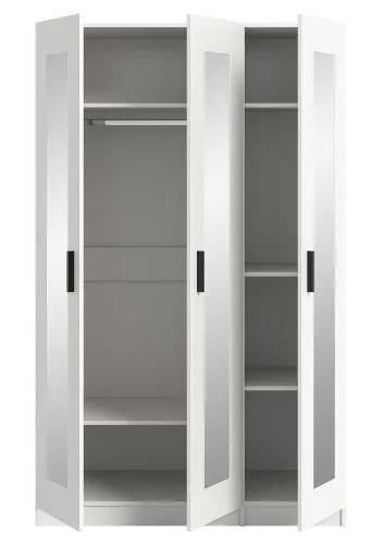 Garderobenschrank Kleiderschrank Visby | 3 Spiegeltüren | weiß