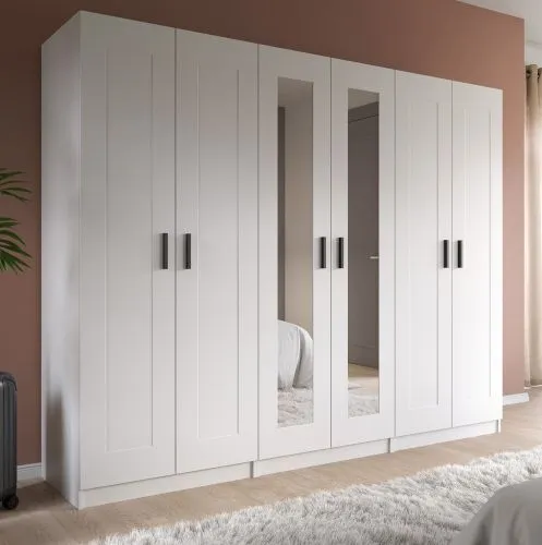 Garderobenschrank Kleiderschrank Visby | 3-teilig | weiß