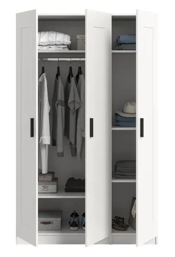 Garderobenschrank Kleiderschrank Visby | 3-türig | weiß