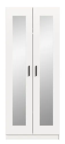 Garderobenschrank Kleiderschrank Visby | mit Spiegel | weiß