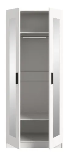 Garderobenschrank Kleiderschrank Visby | mit Spiegel | weiß