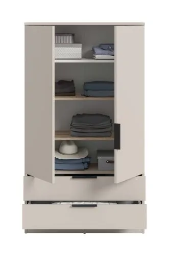 Garderobenschrank Kopenhagen | Kaschmir mit Einlegeböden